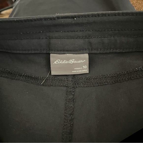 Eddie Bauer Pants Women's Size 10 Black Cropped Pockets Active Outdoors Gorpcore - Picture 6 of 6